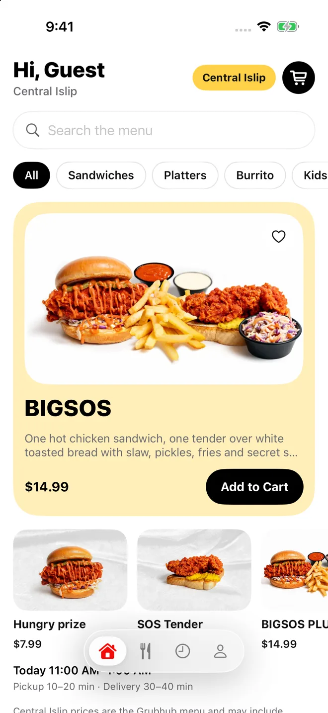 ChickSOS screen 1