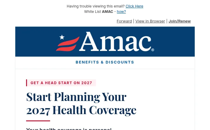 2027 Health Coverage Email