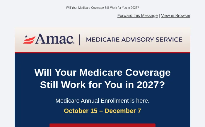 Medicare Coverage 2027 Email