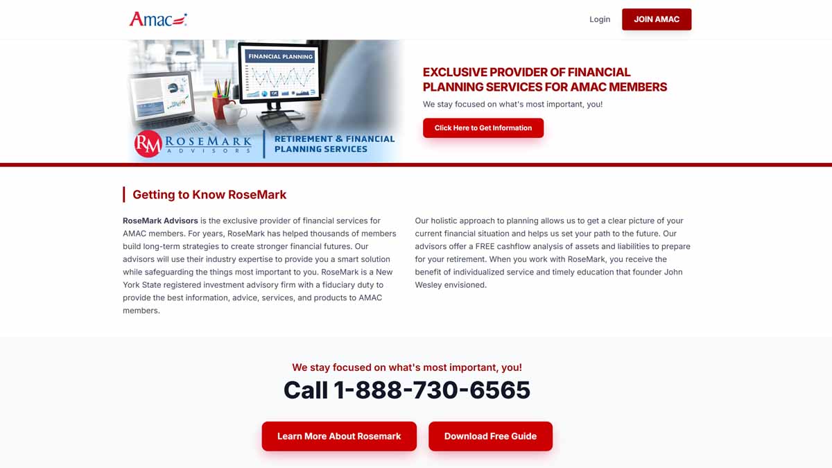 Rosemark Landing Page